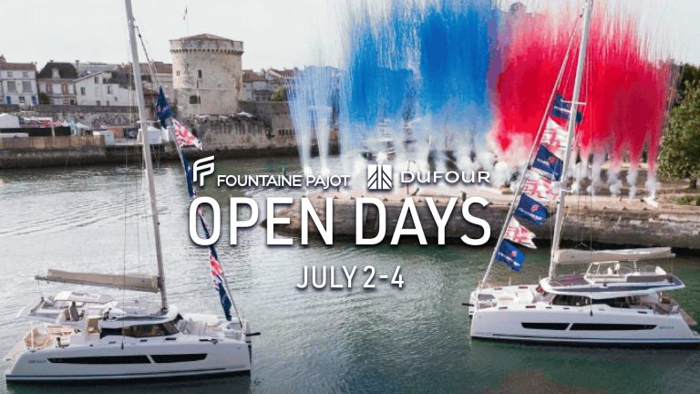 Erleben Sie die Open Days 2026 in La Rochelle vom 2.–4. Juli 2026 mit Fountaine Pajot und Dufour. Entdecken Sie FP41, FP44, FP48, FP51, FP55, FP Y70S sowie die neuesten Dufour Modelle live mit Yates Mallorca.